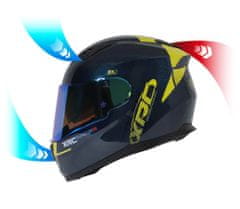 XRC Motocyklová prilba modrá/žltá fluo veľ. 2XL