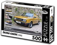 RETRO-AUTA© Puzzle č. 20 Škoda Garde (1983) 500 dielikov