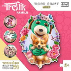 Trefl Wood Craft Origin puzzle Šťastní Treflíci 50 dielikov