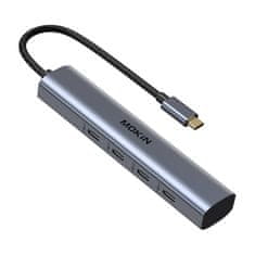 slomart Rozbočovací adaptér MOKiN USB-C so 4 portami USB-C 10 Gb/s (strieborný)