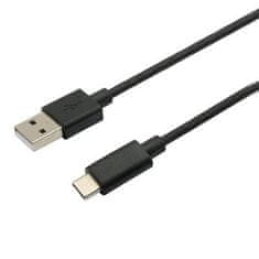 C-Tech Kábel USB 2.0 AM na Type-C kábel (AM/CM), 1m, čierny