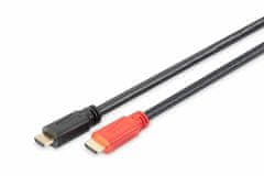 Digitus prepojovací kábel s Aktívnym zosilnením HDMI High Speed Ethernet Ultra HD 24p, 15M