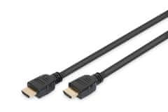 Digitus pripojovací kábel HDMI 2.1 Ultra High Speed, typ AM/M, 5,0 m, s Ethernetom, UHD 8K 60p, pozlátené konektory