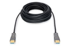 Digitus Pripojovací kábel HDMI AOC s hybridným vláknom, typ AM/M, 30 m, UHD 4K @ 60 Hz, CE, zlatá, bl