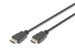 Digitus HDMI High Speed + Ethernet pripojovací kábel, 2x tienený, 5m