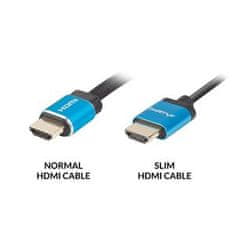 Lanberg HDMI M/M 2.0 kábel 0.5M 4K čierny úzky