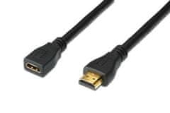 Digitus HDMI High Speed s Ethernetom predlžovací kábel, typ A, M/F, 2,0 m, HDMI 1.4, UL, bl, pozlátené kontakty