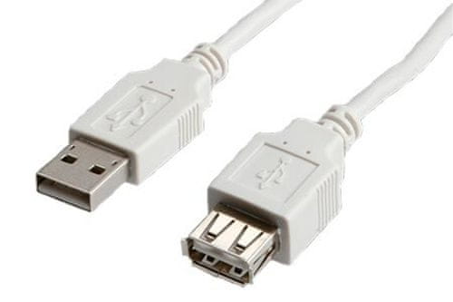 Nilox Kábel USB 2.0 AA 3 m, predlžovací, biely/sivý
