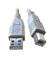 C-Tech Kábel USB AB 3m 2.0, čierny
