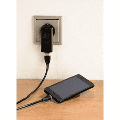 HAMA micro USB 2.0 kábel, typ A - micro B, 1,8 m, čierny
