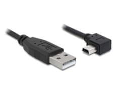 DELOCK kábel USB 2.0 A-samec > USB mini-B 5-pin samec pravoúhly, 0,5 metra