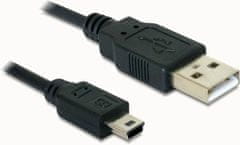 DELOCK kábel USB 2.0 A-samec > USB mini-B 5-pin samec, 0,7 metra