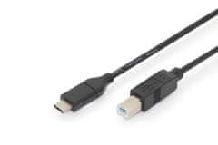 Digitus Pripojovací kábel USB typu C, typ C na BM/M, 1,8 m, 3A, 480 MB, verzia 2.0, bl
