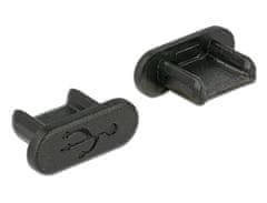 DELOCK Prachová záslepka pre USB 2.0 Micro-B samica bez uchopenia 10 kusov čierna