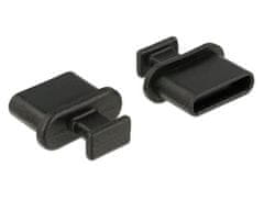 DELOCK Prachová záslepka pre USB Type-C samica s uchopením 10 kusov čierna