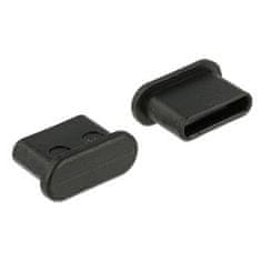 DELOCK Prachová záslepka pre USB Type-C samica bez uchopenia 10 kusov čierna