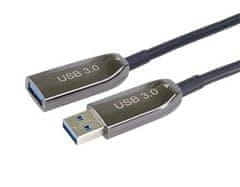 PremiumCord USB 3.0 predlžovací optický AOC kábel A/Male - A/Female 25m