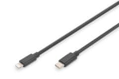 Digitus Pružinový kábel USB - C na Lightnig MFI C94 TPU USB 2.0, PD20W Max. 1m