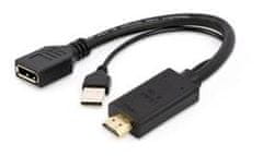 Gembird adaptér DisplayPort (M) na HDMI (F), 4K atívny, kábel 0.1m, čierny