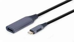 Gembird adaptér USB-C (M) na HDMI (F), 0.15m kábel, sivý
