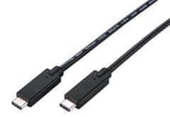 C-Tech Kábel USB 3.2, Type-C (CM/CM), PD 100W, 20Gbps, 1m, čierny