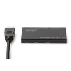 Digitus Ultra tenký HDMI Rozbočovač, 1x2, 4K/60Hz HDR, HDCP 2.2, 18 Gbps, Micro USB napájané
