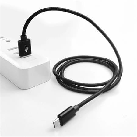 Crono kábel USB 2.0 - USB-C 1m, čierny, štandard