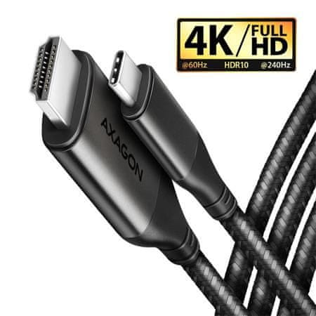 AXAGON RVC-HI2MC, USB-C -> HDMI 2.0A redukcia / kábel 1,8 m, 4K/60Hz