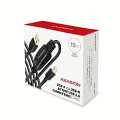 AXAGON ADR-215B, USB 2.0 AM -> BM aktívny prepojovací / repeater kábel, 15m
