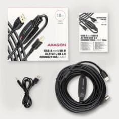 AXAGON ADR-210B, USB 2.0 AM -> BM aktívny prepojovací / repeater kábel, 10m