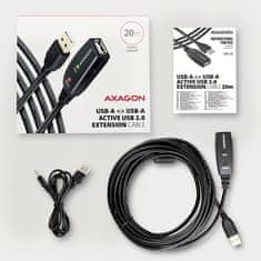AXAGON ADR-220, USB 2.0 AM -> AF aktívny predlžovací / repeater kábel, 20m