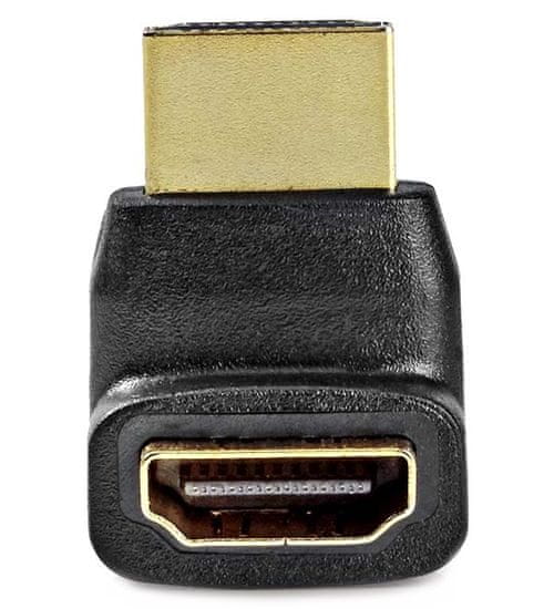Nedis adaptér HDMI/ konektor HDMI – zásuvka HDMI/ uhlový 270°/ čierny/ box