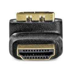 Nedis adaptér HDMI/ konektor HDMI – zásuvka HDMI/ uhlový 270°/ čierny/ box