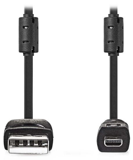 Nedis kábel USB 2.0/ zástrčka USB-A - zástrčka UC-E6 8-Pins/ pre fotoaparát Panasonic, Fujitsu, Kodak/ čierny/ bulk/ 2m