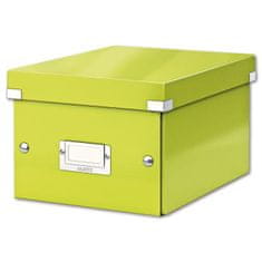 LEITZ Malá organizačná krabica Click & Store metalická zelená