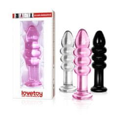 Lovetoy Lovetoy Glass Romance Plug ružový sklenený kolík