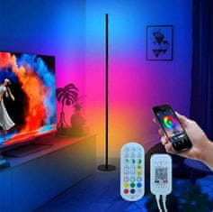 BOT Aktívna inteligentná LED stojacia lampa s hudobným režimom AC3 156 cm Bluetooth RGB