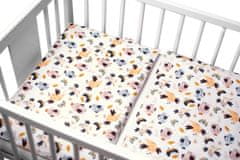 Baby Nellys 3-dielna sada - mantinel s obliečkami Vtáčiky a Vážky - biela, 120x90 cm