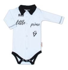 Baby Nellys Body dlhý rukáv s golierikom, modré Little Prince, veľ. 56