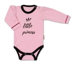 Baby Nellys Body dlhý rukáv, ružové Little Princess, veľ. 56