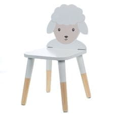 Amadeus Drevená detská stolička ovečka