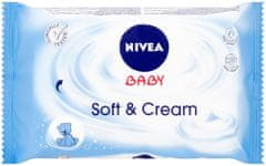 Nivea Baby vlhčené obrúsky Soft&Cream 63 ks