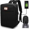 Cestovný batoh s USB 40 x 20 x 25 cm TOPREV, čierna