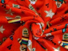 Výpredaj obliečok Červená vianočná mikroplyšová deka VIANOCE, 180x200 cm