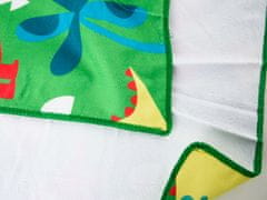 Výpredaj obliečok Detské pončo DINOSAURI zelené 60 x 120 cm