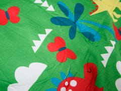 Výpredaj obliečok Detské pončo DINOSAURI zelené 60 x 120 cm