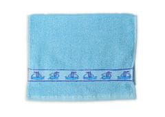 Výpredaj obliečok Detský uterák KIDS modrý 30x50 cm