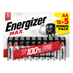 Energizer Batérie MAX AA 15 + 5 ks