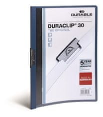Durable Dosky s klipom DURACLIP 30, A4 tmavo modré