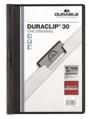 Durable Dosky s klipom DURACLIP 30, A4 čierne